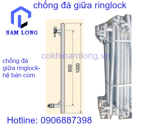 Chống đà giữa Ringlock - Phụ Kiện Giàn Giáo Nam Long - Công Ty TNHH Cơ Khí Nam Long